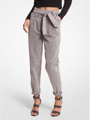 Jeansy Damskie Michael Kors Denim Belted Niebieskie | PL1418LIY