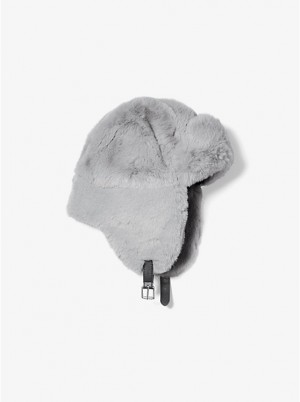 Kapelusz Damskie Michael Kors Faux Fur Trapper Szare | PL1007BEM