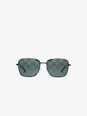 Okulary Przeciwsłoneczne Damskie Michael Kors Burlington Czarne | PL1024SGJ