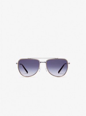 Okulary Przeciwsłoneczne Damskie Michael Kors Whistler Srebrne | PL1064BEE