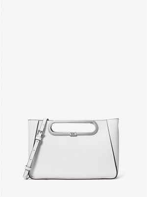 Torba Crossbody Damskie Michael Kors Chelsea Large Saffiano Leather Convertible Białe | PL1079OKK