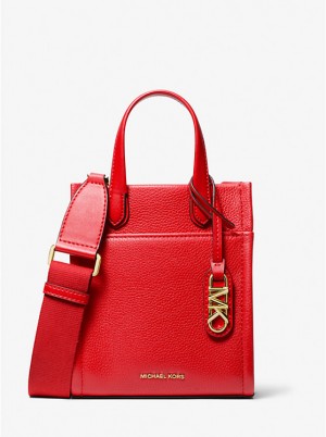 Torba Crossbody Damskie Michael Kors Gigi Extra-Small Pebbled Leather Czerwone | PL1081UZZ