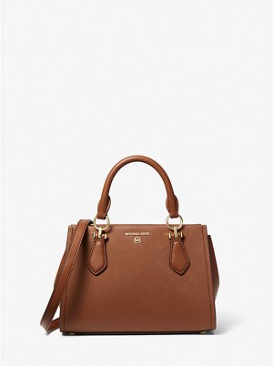 Torba Crossbody Damskie Michael Kors Marilyn Small Saffiano Leather LUGGAGE | PL1120ZUT